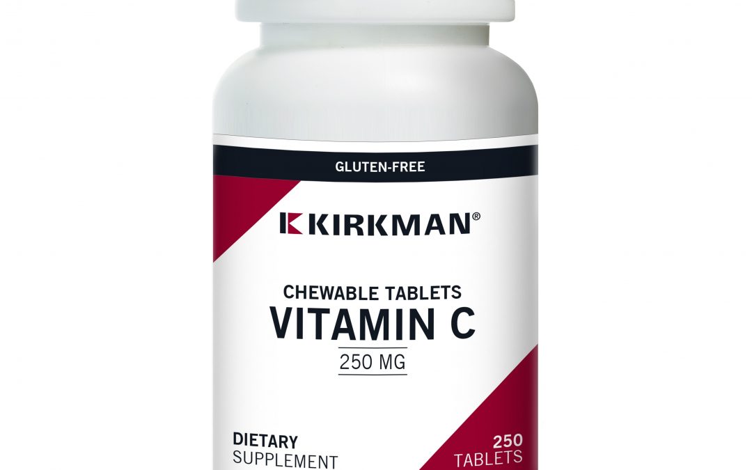KIRKMAN Vitamin C 250 mg Chewable Tablets with Stevia 250 tabletek