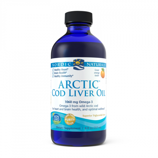 Kwasy tłuszczowe omega-3 - Olej z wątroby dorsza arktycznego - Suplementy diety Nordic Naturals