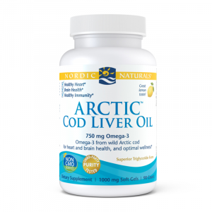 Kwasy tłuszczowe omega-3 - Olej z wątroby dorsza arktycznego i witaminy A i D- Suplementy diety Nordic Naturals