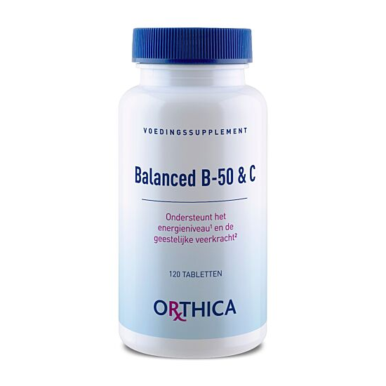 Witaminy z grupy B, witamina C, cholina, inozytol, PABA - Balanced B-50 & C - Suplementy diety Orthica