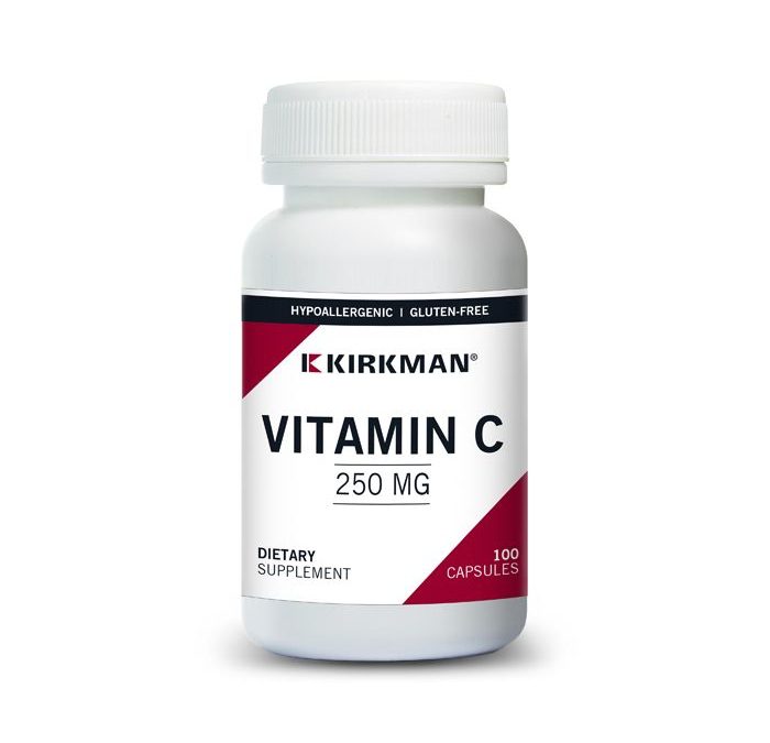 KIRKMAN Vitamin C 250 mg (Hypoallergenic) 100 kapsułek (03.2024)