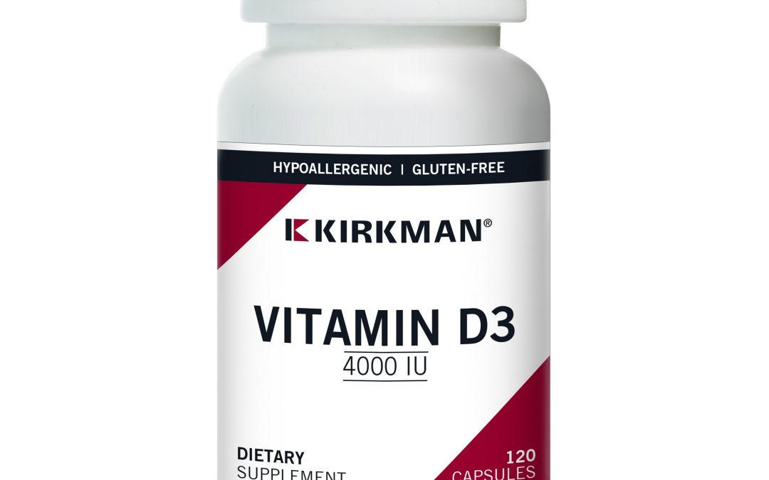 KIRKMAN Vitamin D-3 4000 IU (100 µg) (Hypoallergenic) 120 kapsułek