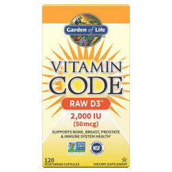 Garden of Life Vitamin Code Raw D3 120 kapsułek