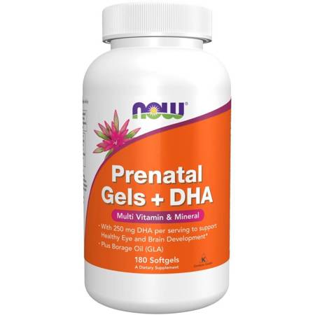 NOW Foods Prenatal Gels + DHA 180 kapsułek