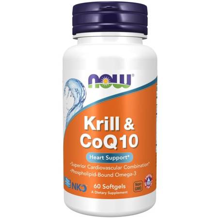 NOW Foods Krill & CoQ10 60 kapsułek